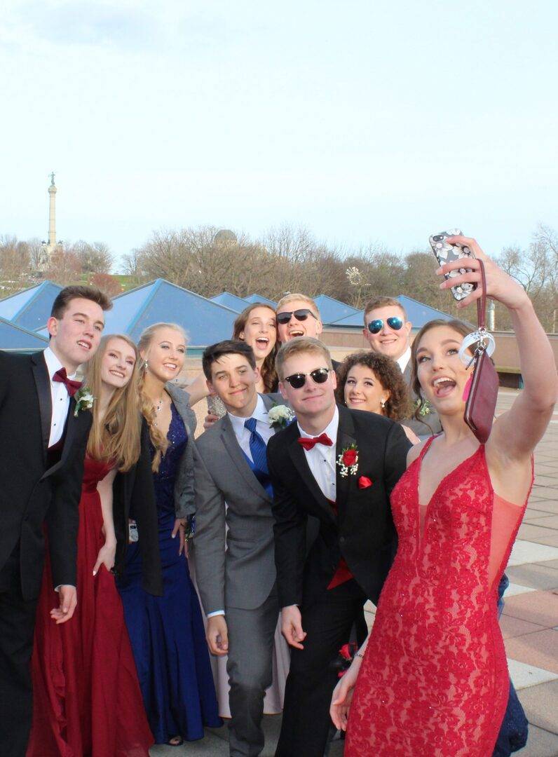 Students Taking Selfie Before Prom