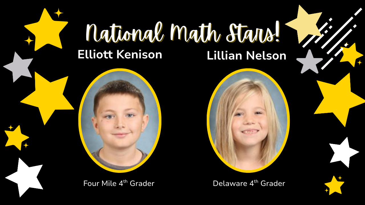 National Math Stars Elliott Kenison and Lillian Nelson