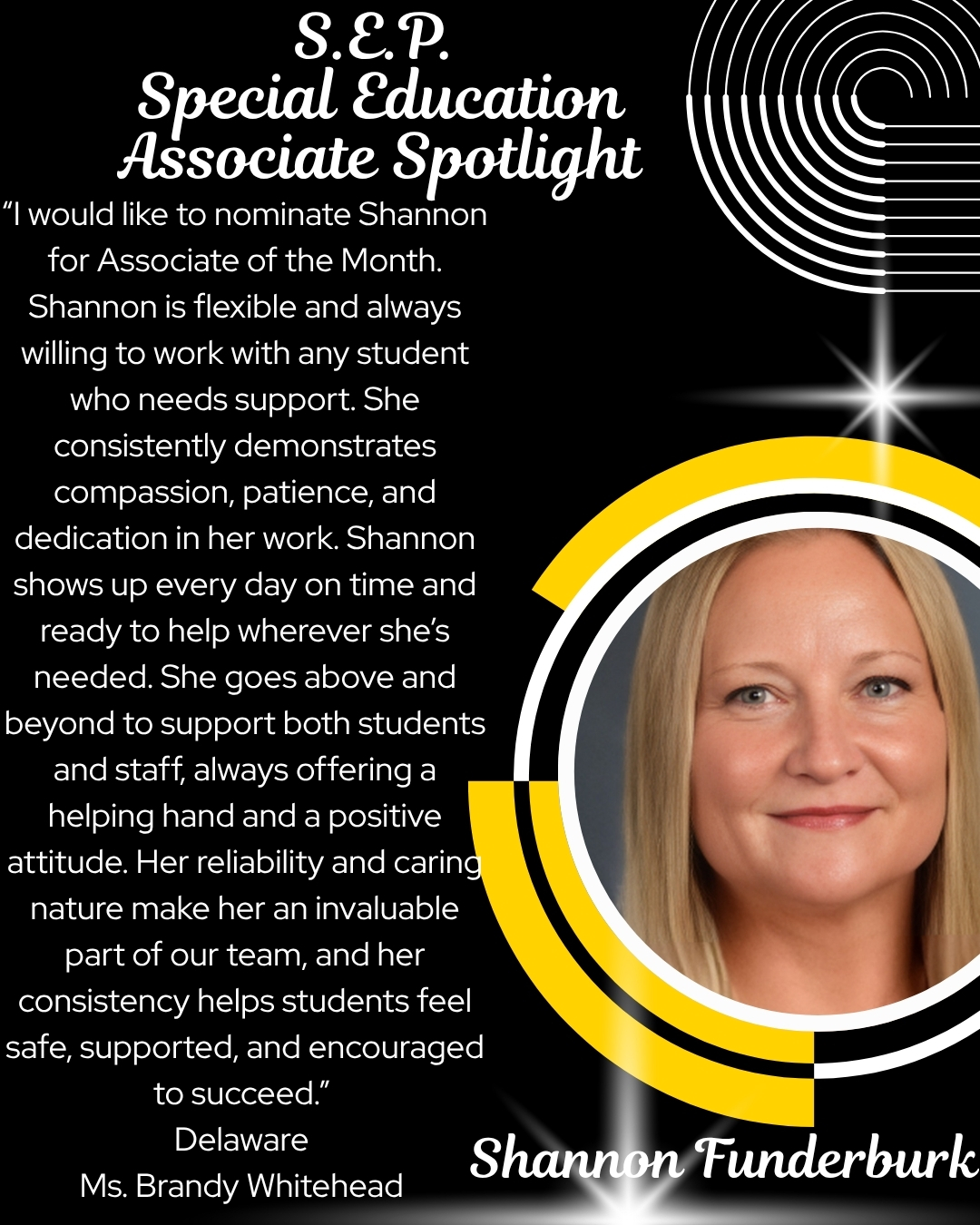 Delaware November associate Shannon Funderburk