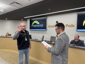 Crabb swears in Brett Handy as Board Vice President