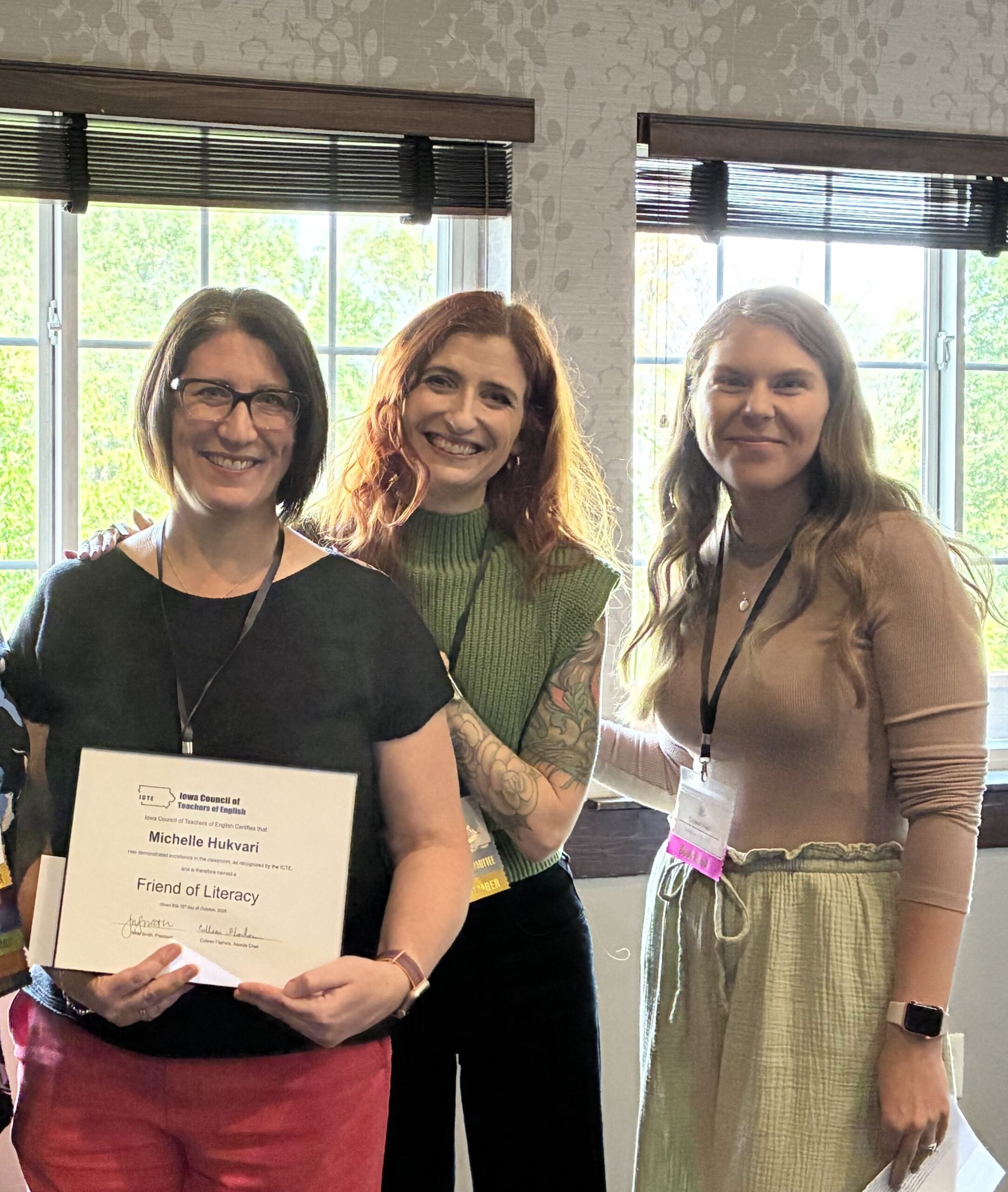 Michelle Hukvari Friends of Literacy Award