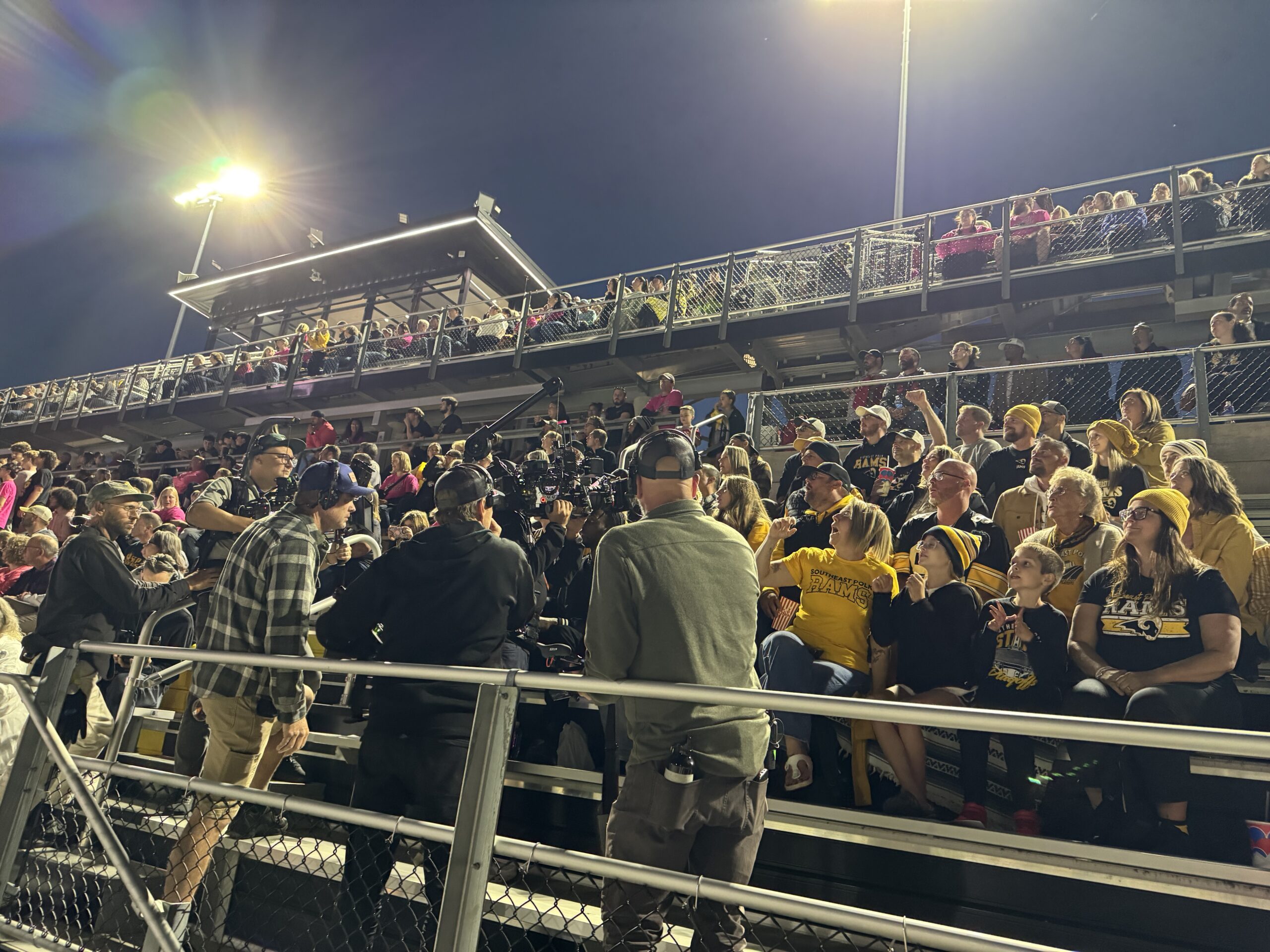 Meta film crew filming "cast"