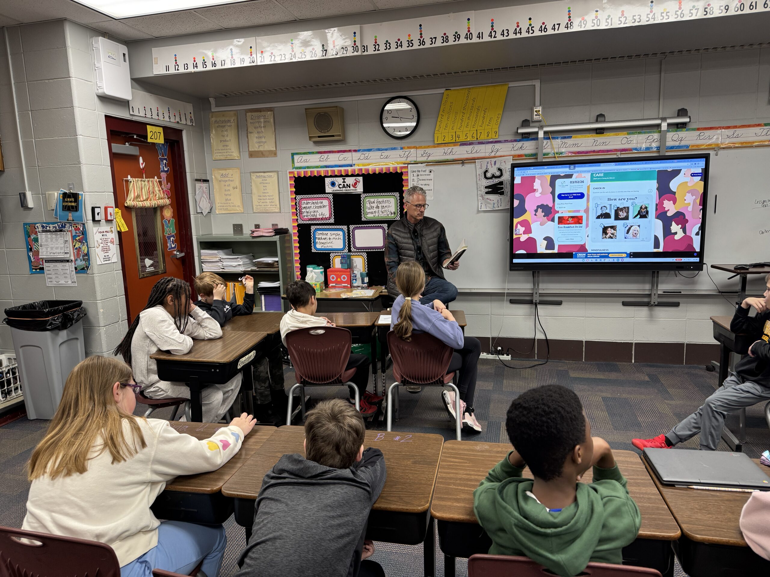 Mr. Mohning Reading to Class
