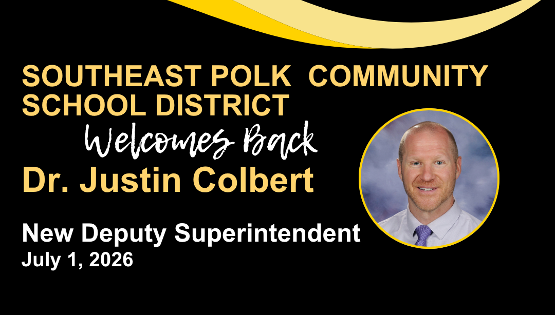 Dr. Justin Colbert New Deputy Superintendent Announcement
