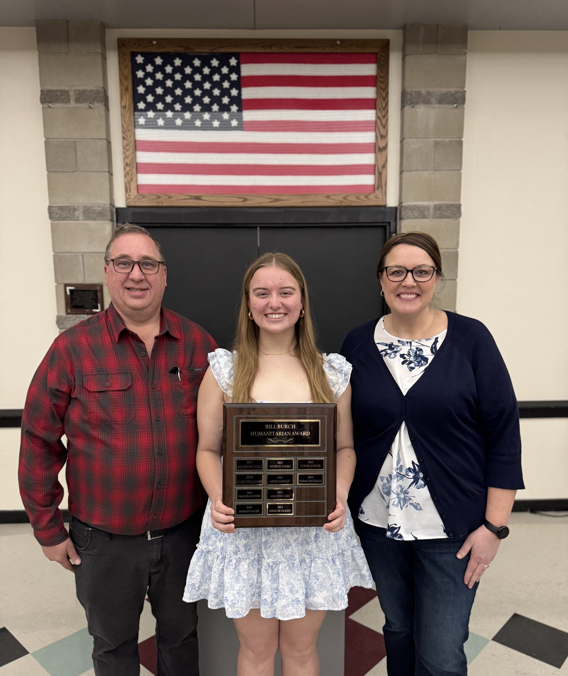 Emma Hageman Bill Burch 2026 Winner with parents