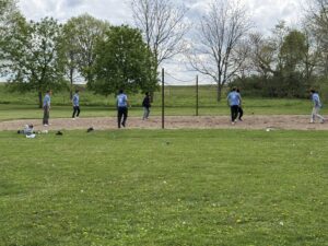 SCIP Day students playing sand volleyball