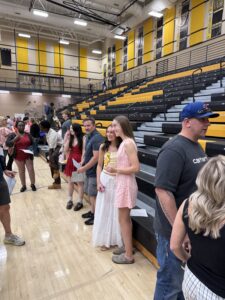 Parents taking pictures at Sophomores/Juniors at Honors Assembly