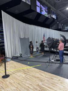Graduate getting her picture taken at 2026 graduation