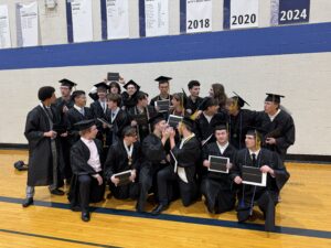 2026 Post Graduation Ceremony Group of friends being silly